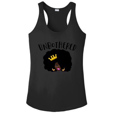 Beautiful Black Queen Afro Crown Unbothered Brown Skin Queen Gift Ladies PosiCharge Competitor Racerback Tank