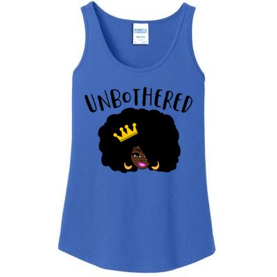 Beautiful Black Queen Afro Crown Unbothered Brown Skin Queen Gift Ladies Essential Tank