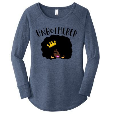 Beautiful Black Queen Afro Crown Unbothered Brown Skin Queen Gift Women's Perfect Tri Tunic Long Sleeve Shirt