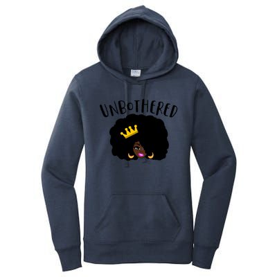 Beautiful Black Queen Afro Crown Unbothered Brown Skin Queen Gift Women's Pullover Hoodie