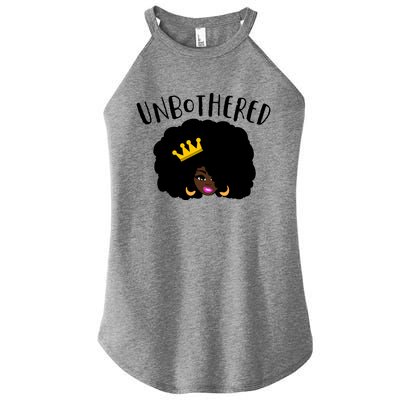 Beautiful Black Queen Afro Crown Unbothered Brown Skin Queen Gift Women’s Perfect Tri Rocker Tank