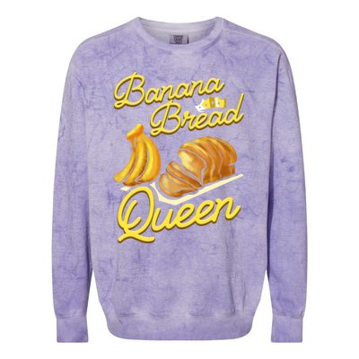 Banana Bread Queen Baking Vegan Baker Gift Colorblast Crewneck Sweatshirt