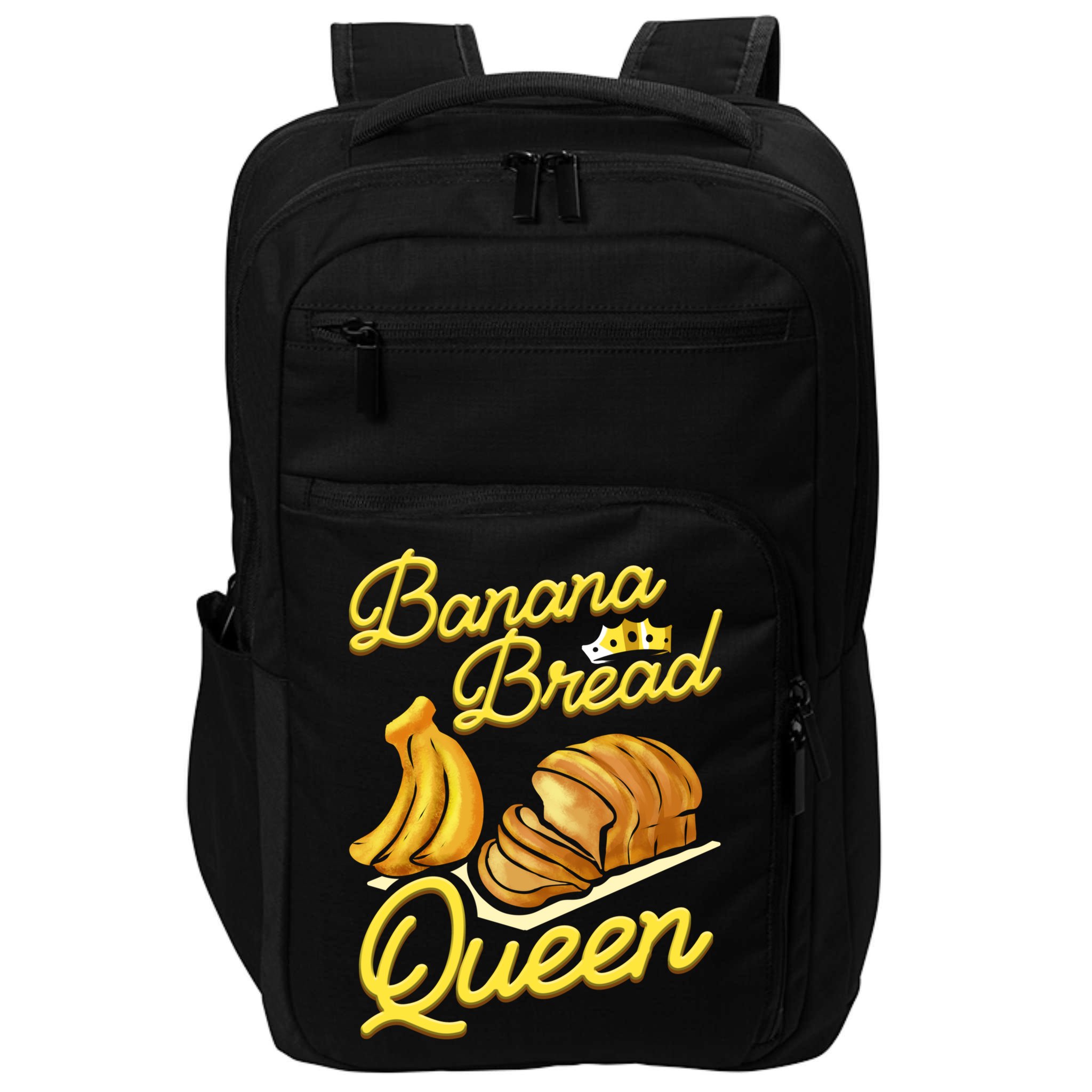 Banana Bread Queen Baking Vegan Baker Gift Impact Tech Backpack