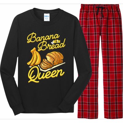 Banana Bread Queen Baking Vegan Baker Gift Long Sleeve Pajama Set