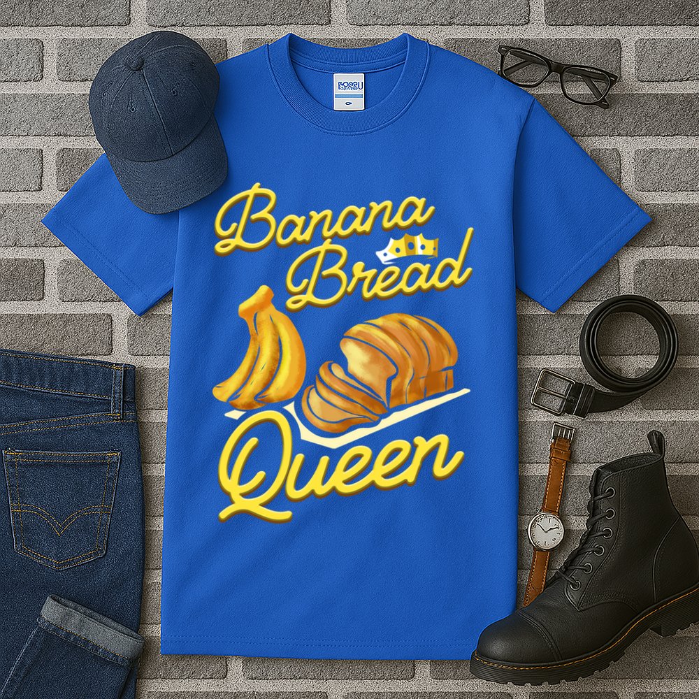 Banana Bread Queen Baking Vegan Baker Gift Tall T-Shirt