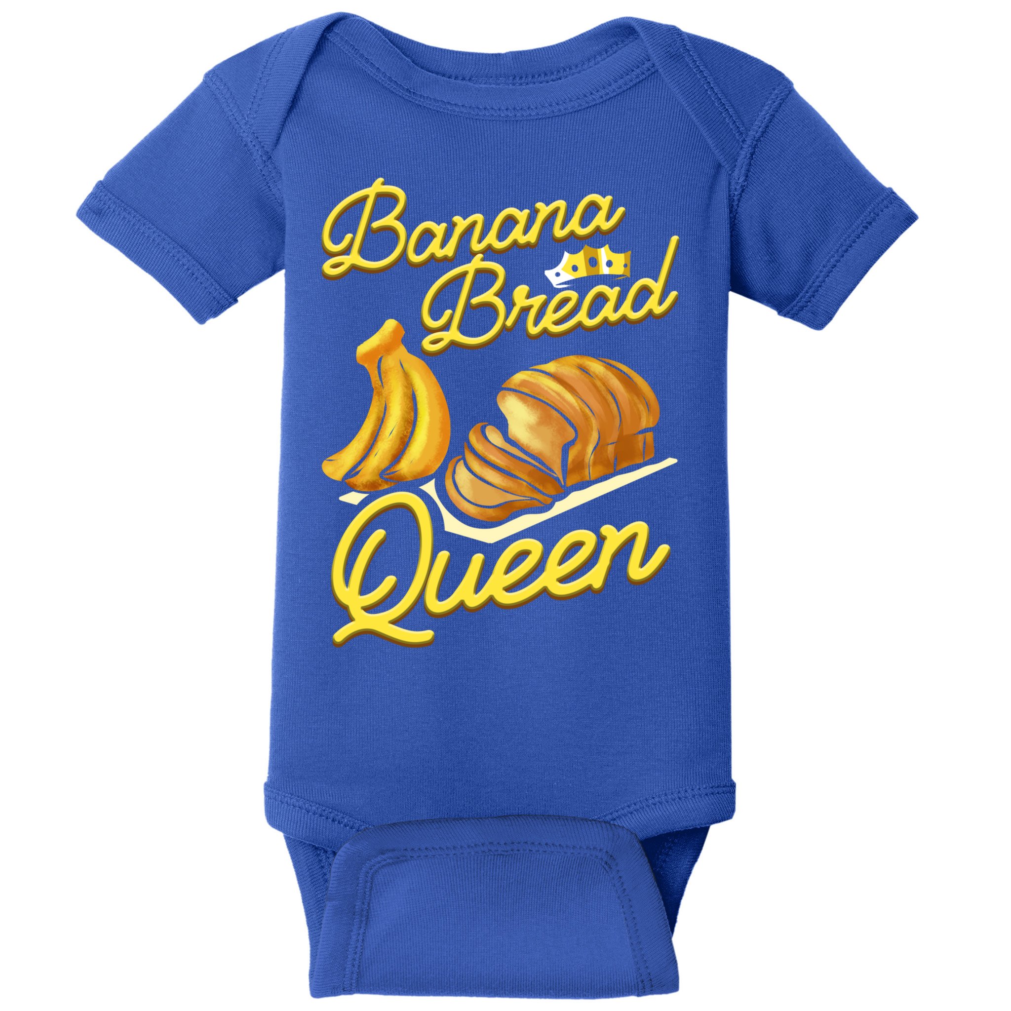 Banana Bread Queen Baking Vegan Baker Gift Baby Bodysuit