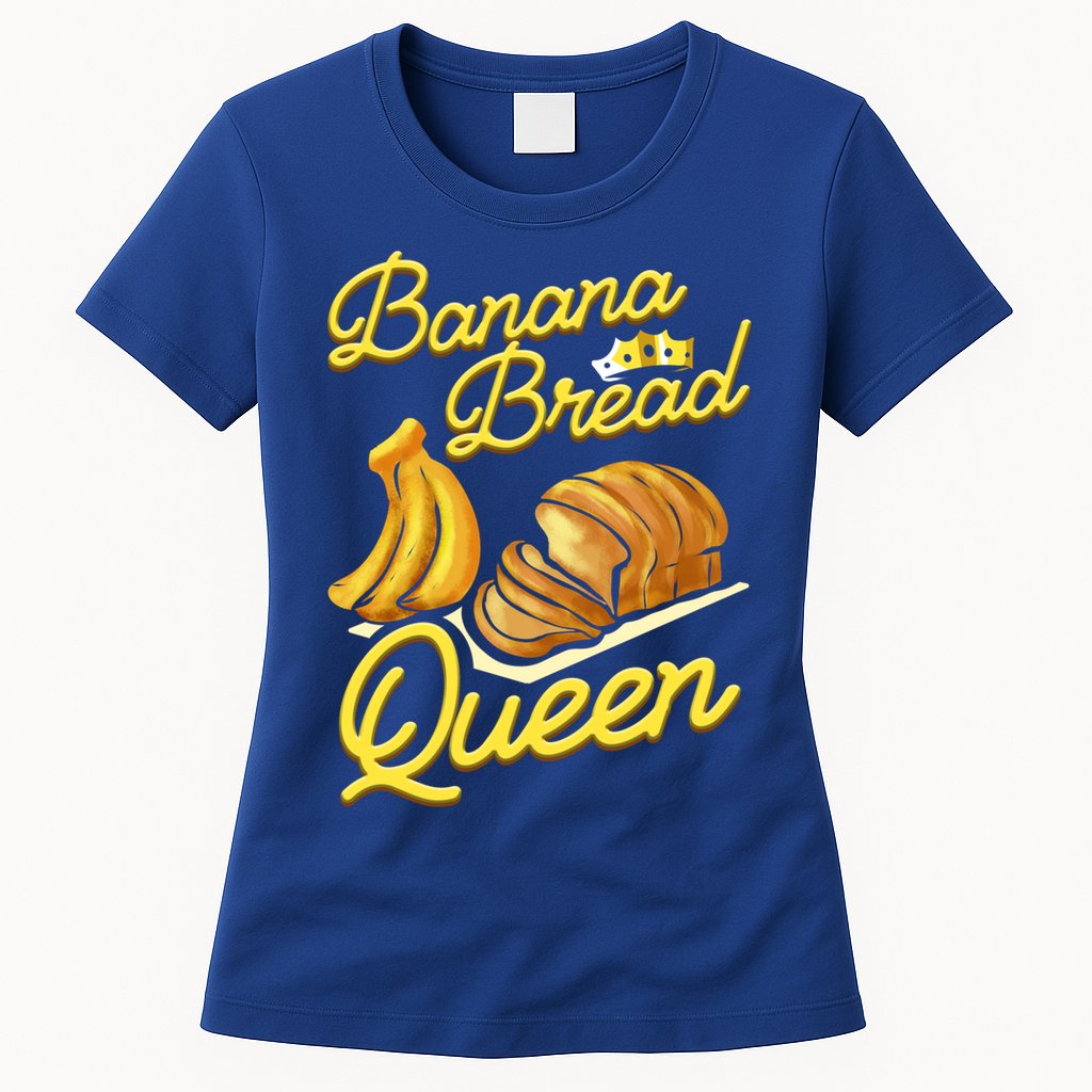 Banana Bread Queen Baking Vegan Baker Gift Womens T-Shirt