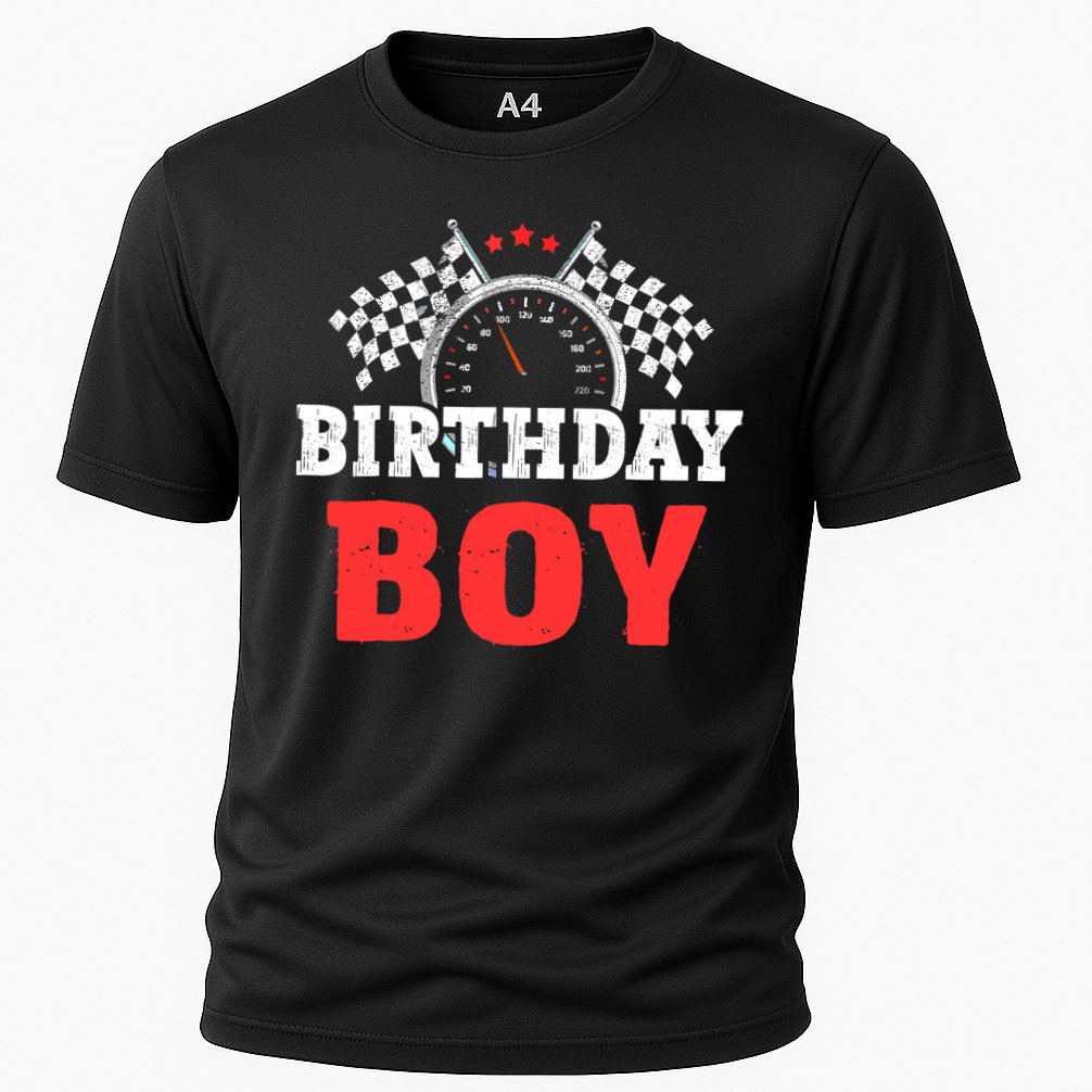 Birthday Boy Race Car Racing Car Driver Birthday Crew Cooling Performance Crew T-Shirt