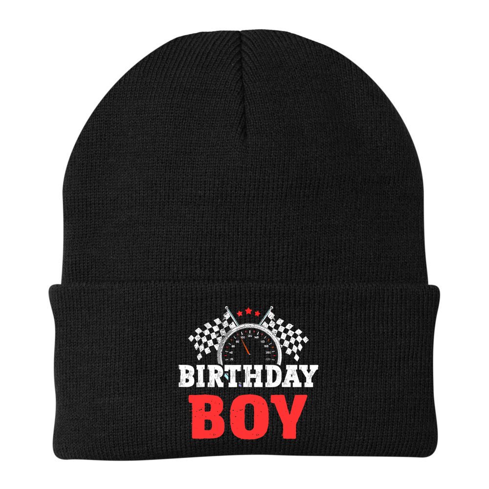 Birthday Boy Race Car Racing Car Driver Birthday Crew Beanie
