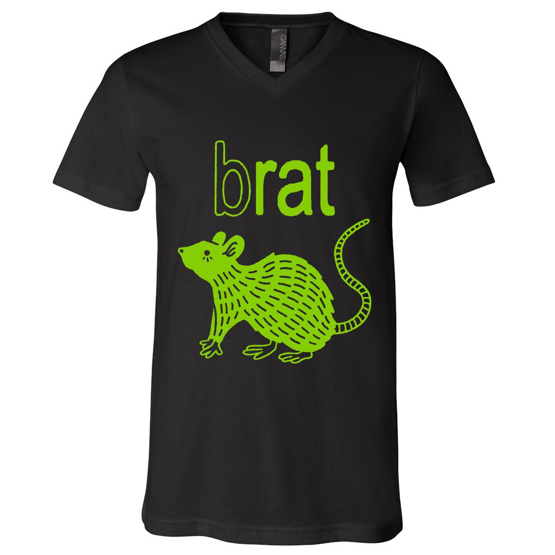Brat B Rat Mouse Funny Apparel V-Neck T-Shirt