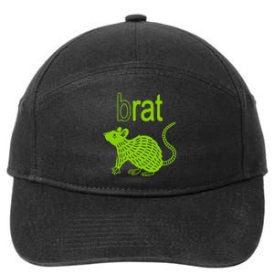 Brat B Rat Mouse Funny Apparel 7-Panel Snapback Hat