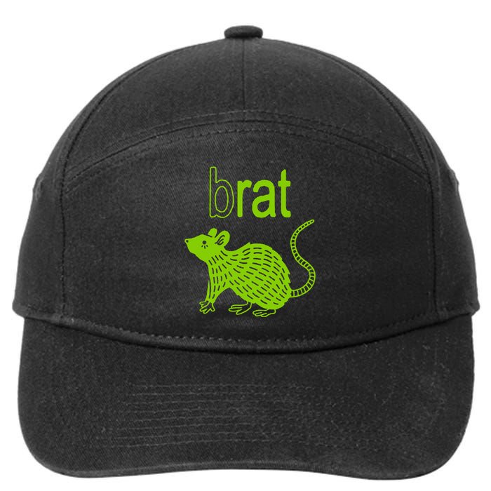 Brat B Rat Mouse Funny Apparel 7-Panel Snapback Hat