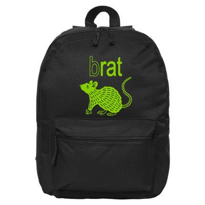 Brat B Rat Mouse Funny Apparel 16 in Basic Backpack