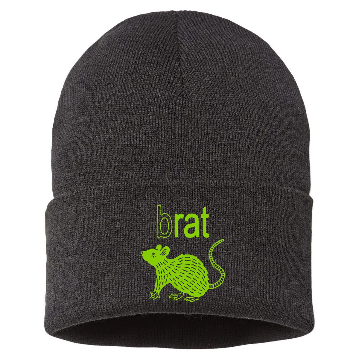 Brat B Rat Mouse Funny Apparel Sustainable Knit Beanie