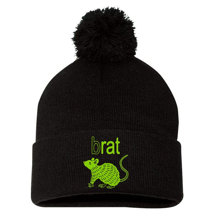 Brat B Rat Mouse Funny Apparel Pom Pom 12in Knit Beanie