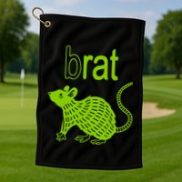 Brat B Rat Mouse Funny Apparel Golf Towel