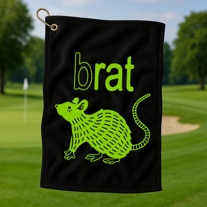 Brat B Rat Mouse Funny Apparel Golf Towel