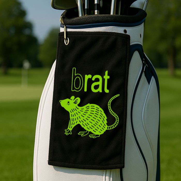 Brat B Rat Mouse Funny Apparel Golf Towel