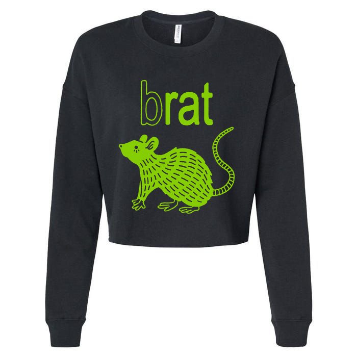 Brat B Rat Mouse Funny Apparel Cropped Pullover Crew