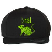 Brat B Rat Mouse Funny Apparel Wool Snapback Cap