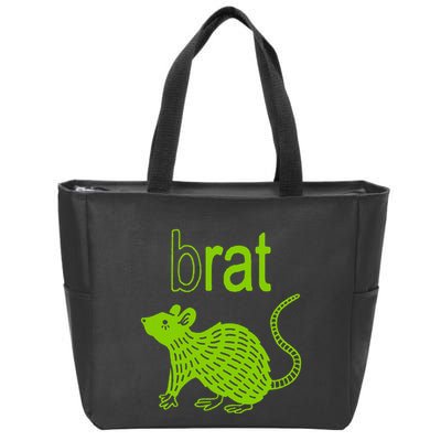 Brat B Rat Mouse Funny Apparel Zip Tote Bag