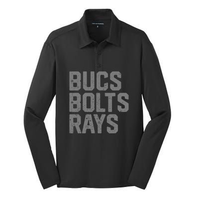 Bucs & Bolts & Rays Silk Touch Performance Long Sleeve Polo