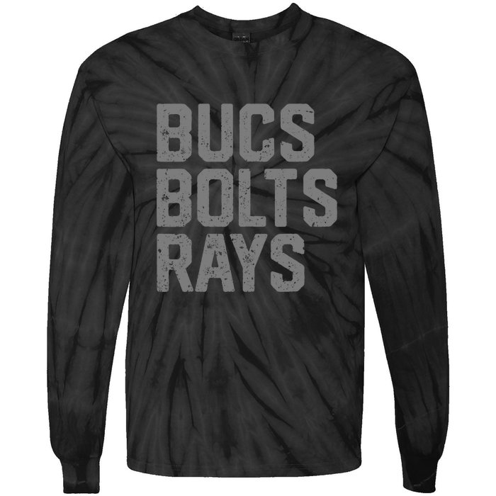 Bucs & Bolts & Rays Tie-Dye Long Sleeve Shirt