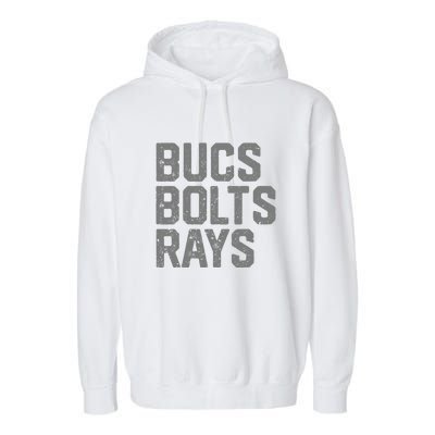 Bucs & Bolts & Rays Garment-Dyed Fleece Hoodie