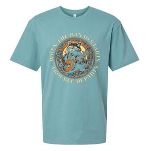 Bluegrass Banjo Raccoon Trouble Departs Bluegrass Music Sueded Cloud Jersey T-Shirt