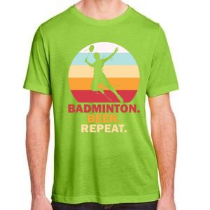 Badminton Beer Repaet Badminton Cool Gift Adult ChromaSoft Performance T-Shirt