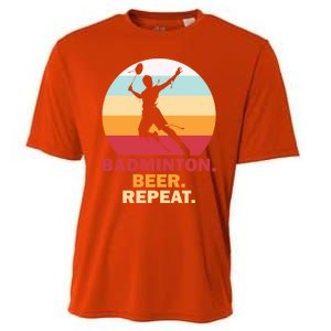 Badminton Beer Repaet Badminton Cool Gift Cooling Performance Crew T-Shirt