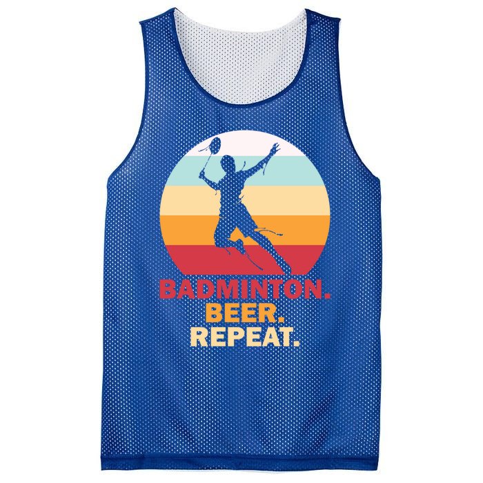 Badminton Beer Repaet Badminton Cool Gift Mesh Reversible Basketball Jersey Tank