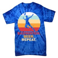 Badminton Beer Repaet Badminton Cool Gift Tie-Dye T-Shirt