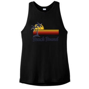 Beach Bound Retro Summer Fun Family Vacation Trip Gift Ladies PosiCharge Tri-Blend Wicking Tank