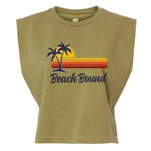 Beach Bound Retro Summer Fun Family Vacation Trip Gift Garment-Dyed Women's Muscle Tee