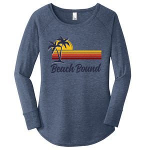 Beach Bound Retro Summer Fun Family Vacation Trip Gift Women's Perfect Tri Tunic Long Sleeve Shirt