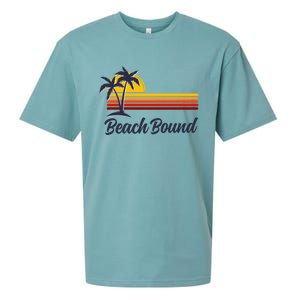 Beach Bound Retro Summer Fun Family Vacation Trip Gift Sueded Cloud Jersey T-Shirt