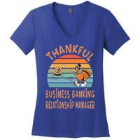 Business Banking Relationship Ager Job Funny Thanksgiving Gift Women's V-Neck T-Shirt