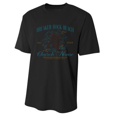 Benutzerdefinierte Breaker Rock Beach Vbs 2024 Performance Sprint T-Shirt