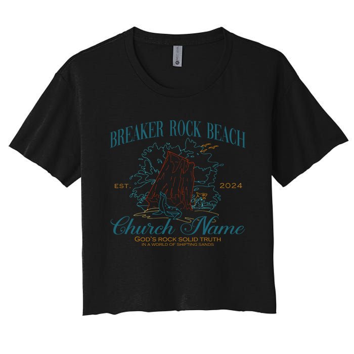 Benutzerdefinierte Breaker Rock Beach Vbs 2024 Women's Crop Top Tee