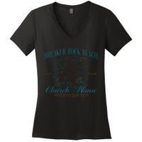 Benutzerdefinierte Breaker Rock Beach Vbs 2024 Women's V-Neck T-Shirt