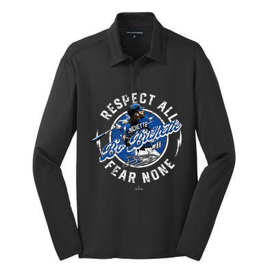 Bo Bichette Respect All Fear None Toronto Canada Silk Touch Performance Long Sleeve Polo