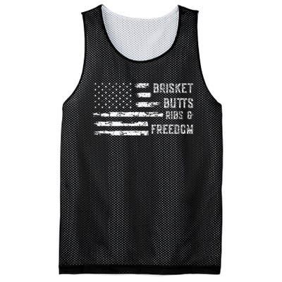 Brisket Butts Ribs And Freedom Bbq Mesh Reversible Basketball Jersey Tank