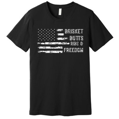 Brisket Butts Ribs And Freedom Bbq Premium T-Shirt