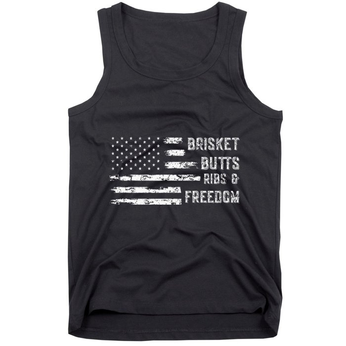 Brisket Butts Ribs And Freedom Bbq Tank Top