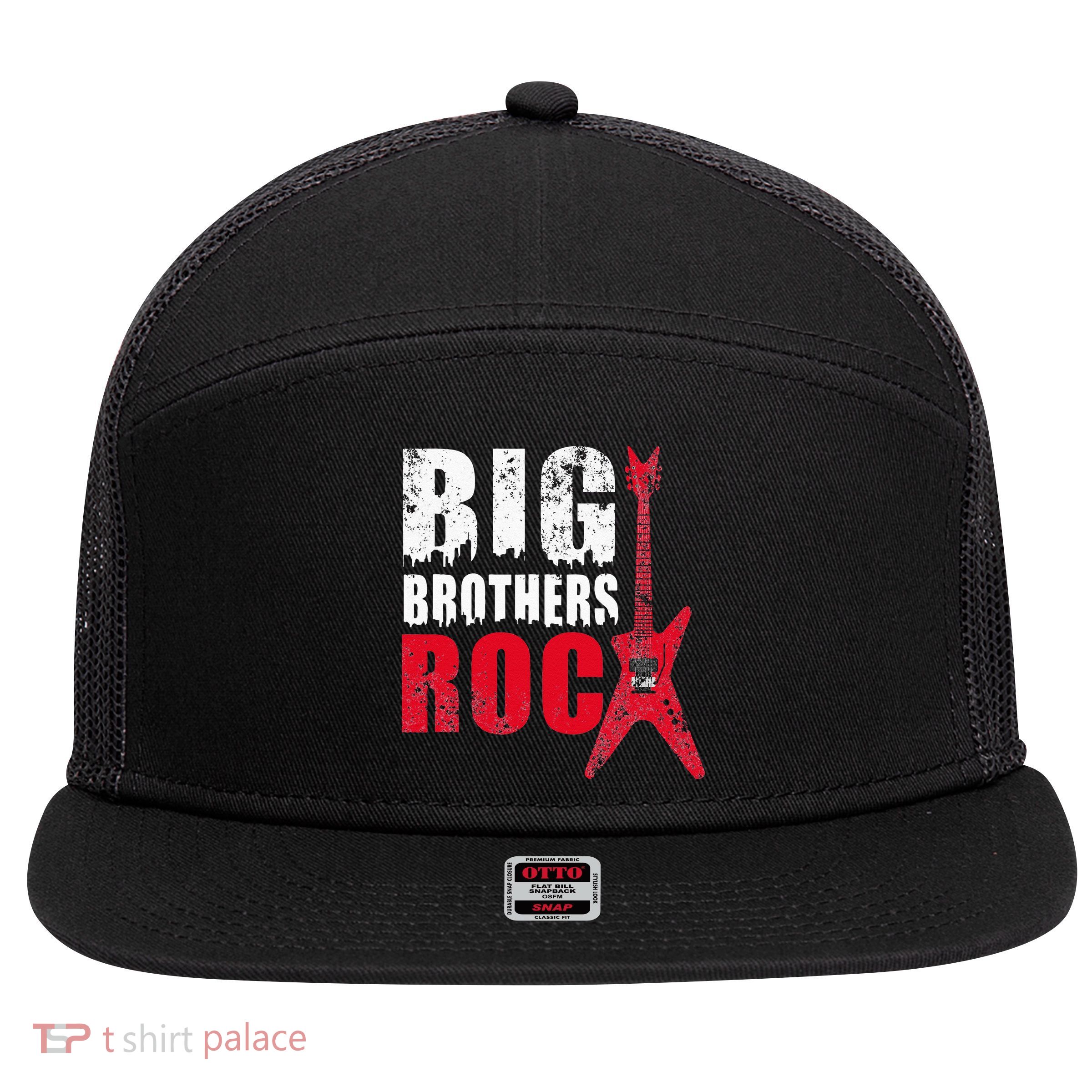 Big Brothers Rock 7 Panel Mesh Trucker Snapback Hat
