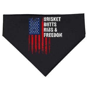 Brisket Butts Ribs And Freedom Steak Cooking Beef Roast USA-Made Doggie Bandana