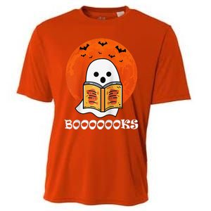 Booooooks Boo Read Books Halloween Raglan Baseball Cooling Performance Crew T-Shirt