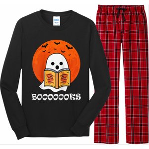 Booooooks Boo Read Books Halloween Raglan Baseball Long Sleeve Pajama Set