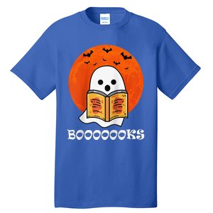 Booooooks Boo Read Books Halloween Raglan Baseball Tall T-Shirt